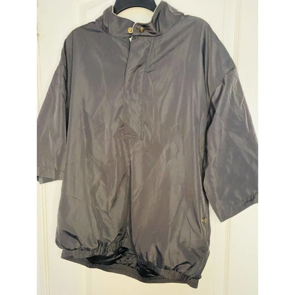 FootJoy DryJoys FJ Short Sleeve Quarter Zip Golf Jacket Pullover Size L FLAW - Picture 1 of 10